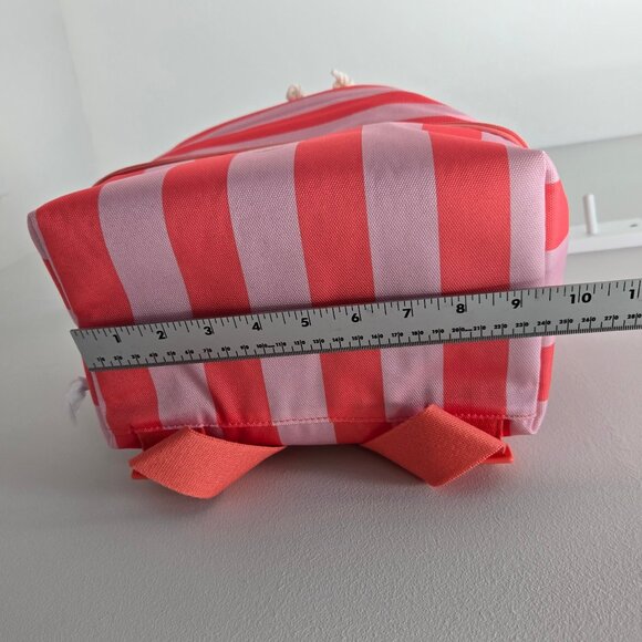 Victoria’s Secret Pink and Red Stripe Drawstring Cooler Backpack New With Tags - Picture 8 of 17